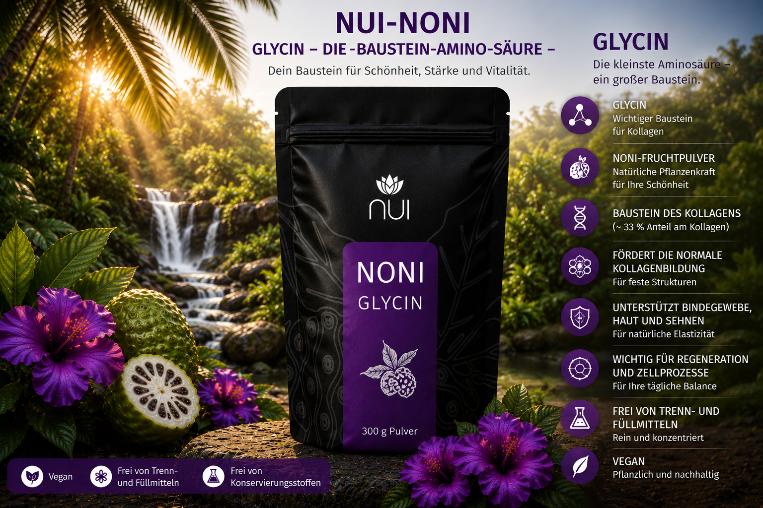NUI-NONI-GLYCIN-im-Wald-Eigenschaften